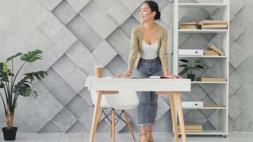 Set up a workspace: Determine a work space in your home